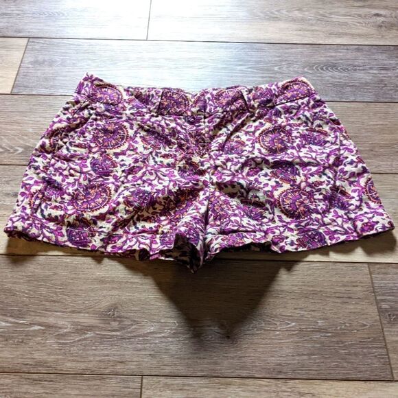 LOFT paisley print purple off whiteLightweight, breathable, & super cute shorts - Picture 3 of 12